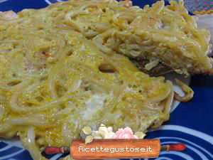 frittata di pasta al gorgonzola