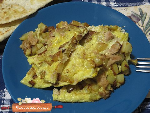 Frittata di patate e tonno aromatica