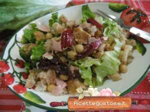 panzanella ceci mortadella di pollo