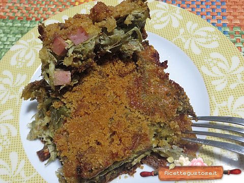 tortino di carciofi al forno