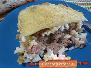 ricetta tortino di patate e riso