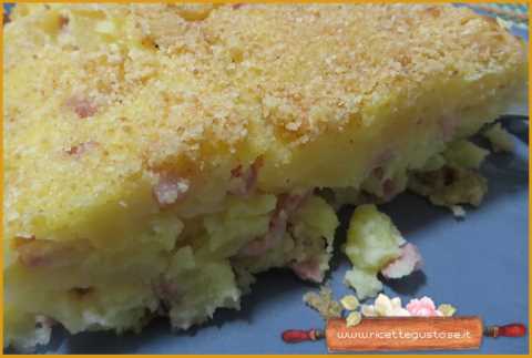 Tortino di patate e mortadella