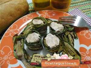 involtini di zucchine tonno e caprino