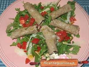 involtini di manzo rucola e caprino