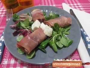 involtini prosciutto melanzane e bufala