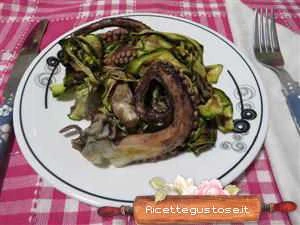 polpo freddo zucchine grigliate
