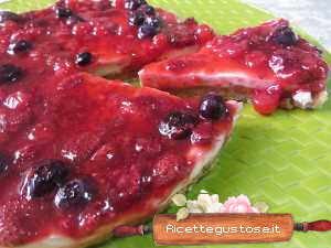 cheesecake pandoro e frutti di bosco