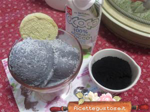 gelato carbone vegetale e cocco