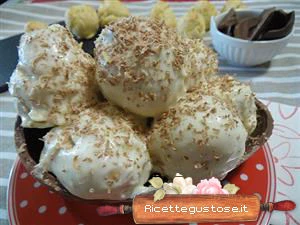 profiteroles nell uovo di pasqua ricetta