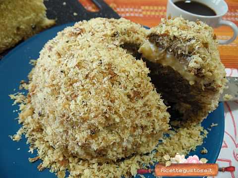 Zuccotto con colomba di Pasqua
